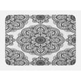 thumbnail image 1 of Mandala Bath Mat, Ornate Pattern of Mandala with Symmetrical Shapes and Tiles Arabesque Persian Image, Non-Slip Plush Mat Bathroom Kitchen Laundry Room Decor, 29.5 X 17.5 Inches, Black, Ambesonne, 1 of 2