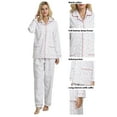 thumbnail image 2 of GLOBAL Conjunto de Pijama de Franela para Mujer, Pijama 100% Algodón para Mujer, Ropa de Estar por Casa, Manga Larga, Botón, Cordón en la Cintura, Ropa de Dormir Cálida, Flor Rosa XXL, 2 of 7