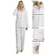 thumbnail image 2 of GLOBAL Conjunto de Pijamas de Franela para Mujer, Pijamas 100% Algodón para Mujer, Ropa de Dormir de Manga Larga con Botones, Cintura con Cordón, Ropa de Dormir Cálida, Flor Rosa S, 2 of 7