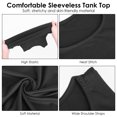 thumbnail image 2 of Women's Cropped Tank Top 2 Pack, Sleeveless High Neck Racerback Workout Athletic Tank Tops, 2 of 3