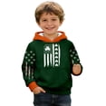 thumbnail image 6 of St Patricks Day Seasonal Kids Hoodie for Girls Boys with Patch Knit Hooded Sweatshirt Theme Print Long Sleeve Cozy Top Dark Green 13 Years-14 Years, 6 of 6