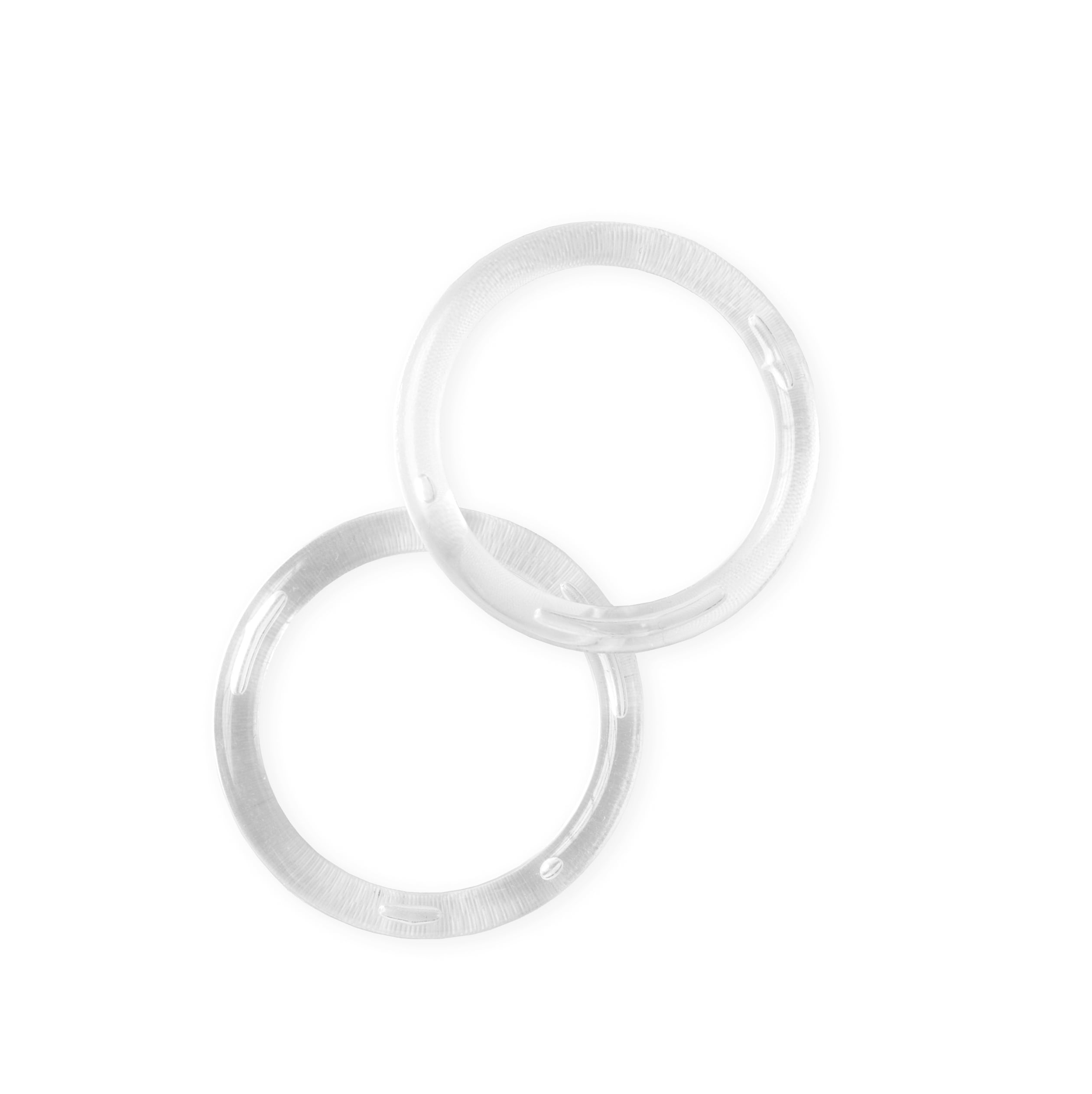 NAHANCO 1 5/8" Clear Acrylic Small Scarf Rings - 1000 Count