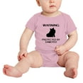 thumbnail image 2 of Warning: Protected by A Samoyed Dog Funny Baby Rompers Baby Clothes (Pink,12-18 Months), 2 of 5