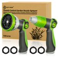 thumbnail image 1 of Boquilla para manguera de jardín AUTOMAN, paquete de 2 pulverizadores con control de pulgar, 1 of 7