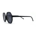 thumbnail image 2 of Mens Retro Squared Octagon Plastic Hippie Sunglasses All Black, 2 of 4