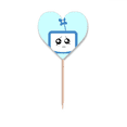 thumbnail image 1 of Clover Injustice Small TV Face Cartoon Toothpick Flags Heart Lable Cupcake Picks, 1 of 3