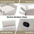 thumbnail image 5 of Modern Upholstered Rocker Nursery Chair Plush Seating Glider Swivel Recliner Chair, Tan, 5 of 9