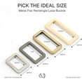 thumbnail image 6 of CRAFTME STUDIO 1 Inch Metal Flat Rectangle Rings Buckle for Bag, Belt and Strap Heavy Duty Loop with Quality Finish, 6 Pack (Brushed Brass) VTLP, 6 of 7