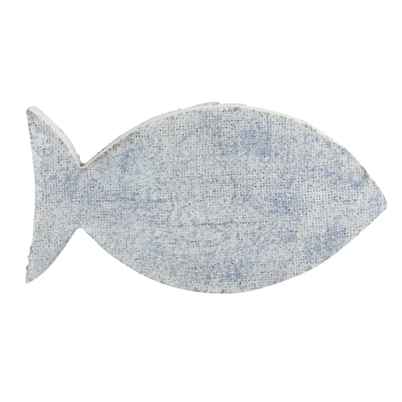 Northlight Cape Cod Inspired Fish Decoration - 10.5” - White and Blue