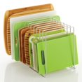 thumbnail image 6 of mDesign Metal Wire Pot/Pan Organizer Rack for Kitchen, 8 Slots - Chrome, 6 of 8