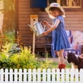 thumbnail image 4 of 5 Pcs The Fence Garden Edging Outdoor Villa Border Garden Enclosure White Picket Fence Pet Fences for Dogs outside, 4 of 6