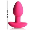 thumbnail image 5 of Gossip Pop Rocker Vibrating Silicone Anal Plug, Magenta, 5 of 5