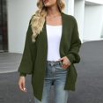 thumbnail image 4 of Oversized Cardigan Sweaters for Women Long Sleeve Chunky Knit Fall Sweater Outwear with Pockets, 4 of 5