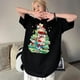 thumbnail image 3 of Camiseta Kawaii Crayon Shin-Chan, moda de Anime Y2K, sudadera para parejas, estampado de dibujos animados, parte inferior holgada, camisa grande de Navidad Shin Chan, 3 of 4
