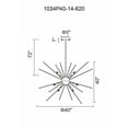 thumbnail image 2 of CWI Lighting Savannah 14 Light Contemporary Metal Chandelier in Gold Leaf, 2 of 5
