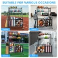 thumbnail image 2 of Garage Sports Equipment Organizer, Large Capacity Ball Storage Rack with Wheels, Rolling Ball Cart for Basketball, Soccer, Indoor & Outdoor Use, Multi-Functional Sports Gear Storage, 2 of 7
