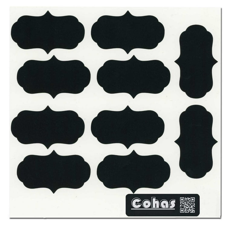 Cohas Small Vintage Scalloped Chalkboard Labels, No Marker, 70