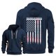 thumbnail image 1 of MHFRRA Sudadera con Capucha de Manga Larga con Estampado de Tendencia y Media Cremallera y Bolsillo para Hombre Marina de guerra, 1 of 2