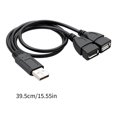 thumbnail image 3 of USB Splitter Cable USB2.0 Male to 2 Port Female Multiple USB Port Extender Cable for Data Transfer Power Charging Multicolor, 3 of 4