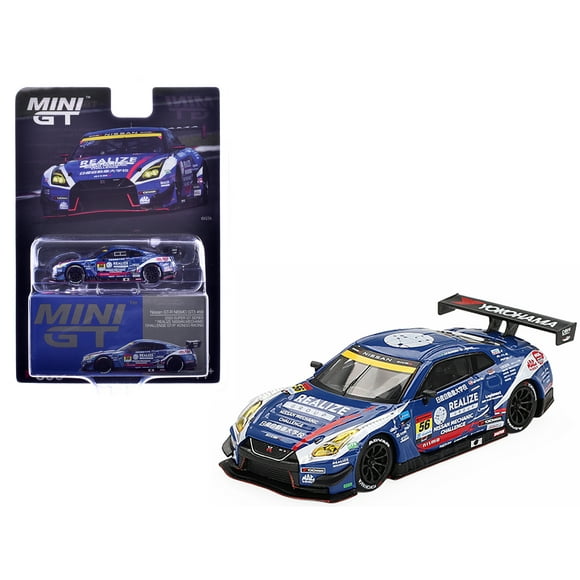 Nissan GT-R NISMO GT3 #56 "REALIZE Nissan Mechanic Challenge GT-R" "Super GT Series" (2023) 1/64 Diecast Model Car by Mini GT