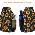 thumbnail image 6 of Sling Backpack,Travel Hiking Daypack Sunflower Rope Crossbody Shoulder Bag, 6 of 6