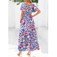 thumbnail image 2 of Vestido Maxi Boho Floral con Escote en V y Fruncido PRETTYGARDEN XXL, 2 of 7