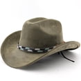 thumbnail image 4 of OJSFQUFP Cowboy Hat for Women and Men with Shapeable Wide Brim Cattleman Western Hats for Cowboys, 4 of 5