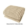 thumbnail image 3 of PRETXORVE Flannel Fleece Throw Blanket Warm and Soft Striped Couch and Bed Blanket Cozy Microfiber Ribbed Sofa for All Season, 3 of 7