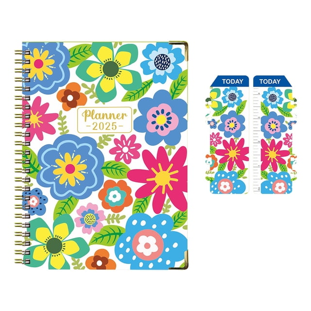 LXYFH Notebook Under $10 2024 2025 Academic Planner July 2024 To 2025 Monthly Tabs Daily Organizer Twin Wire Binding Pocket Folder Sticky Notes