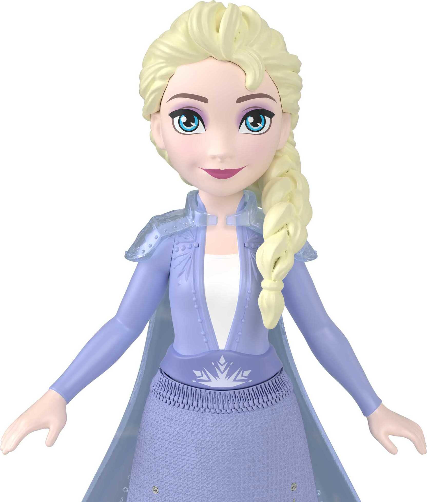 Disney Frozen Elsa Small Doll in Travel Look, Posable with Removable Cape & Skirt - image 5 of 6