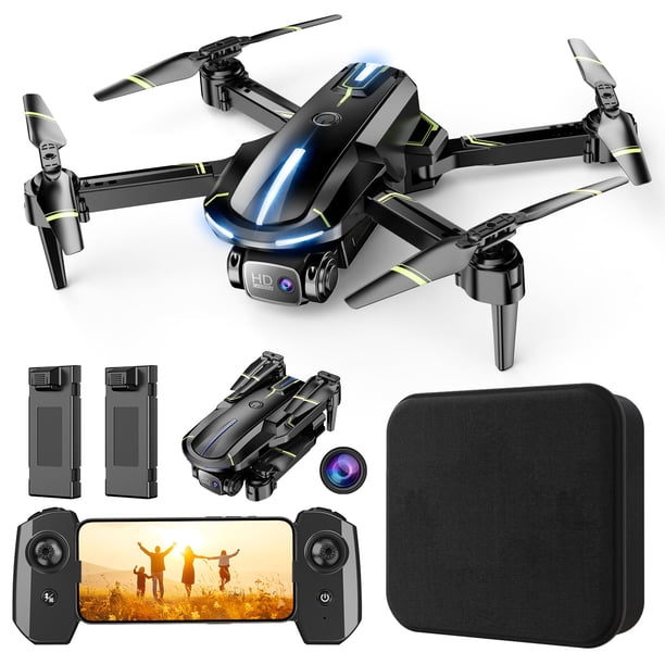 Drone Con Cámara 1080P Hd Fpv Mini Drone Plegable Para Principiantes Niños Adultos Drone Con Una Tecla Gesto De Despegue/Aterrizaje Selfie Altitude Hold 3D Flip Fácil De Volar 2 Baterías Juguetes Para