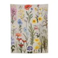 thumbnail image 5 of ONETECH  Wildflowers Vertical Tapestry Wall Hanging, Illustrative Reference Chart Tapestry With Word, Beige White Vintage Tarot Flag Straight Tapestry, 5 of 7