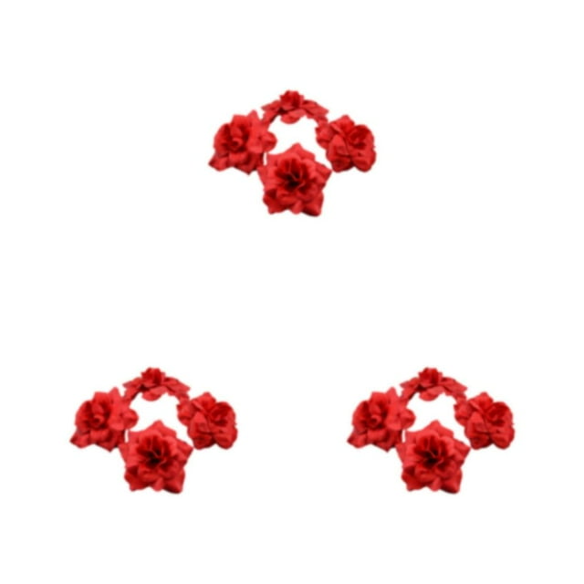 ZheElen 50pieces DIY Crafts Made Easy With Fabric In Multiple Colors Realistic Appearance Fiber Wide Application Soft Texture Red 4.5cm 3Set