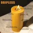 thumbnail image 4 of Velas de cera de abejas MOSROAD Pillar de 2 x 10 cm, 70 horas de duración de combustión, 2 paquetes, 4 of 9