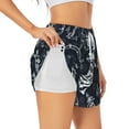 thumbnail image 2 of Bixox Women's Anchors and Lighthouse pattern 2 in 1 Running Shorts - Lightweight Athletic Workout Gym Yoga Shorts Liner with Pockets - Medium, 2 of 7