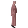 thumbnail image 4 of Wowcloth Women's Milk Silk Hijab and Dress Set for Ramadan, Solid Color Long Length Modest Outfit for Prayer and Daily Wear, 4 of 4