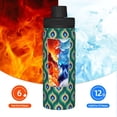thumbnail image 5 of Cauagu Peacock'S Tail Print 18oz Vacuum Insulated Stainless Steel Water Bottle,Coffee Travel Mug Spill Proof with Lid,Thermos Cup for Keep Hot/Ice Water Drinks, 5 of 7