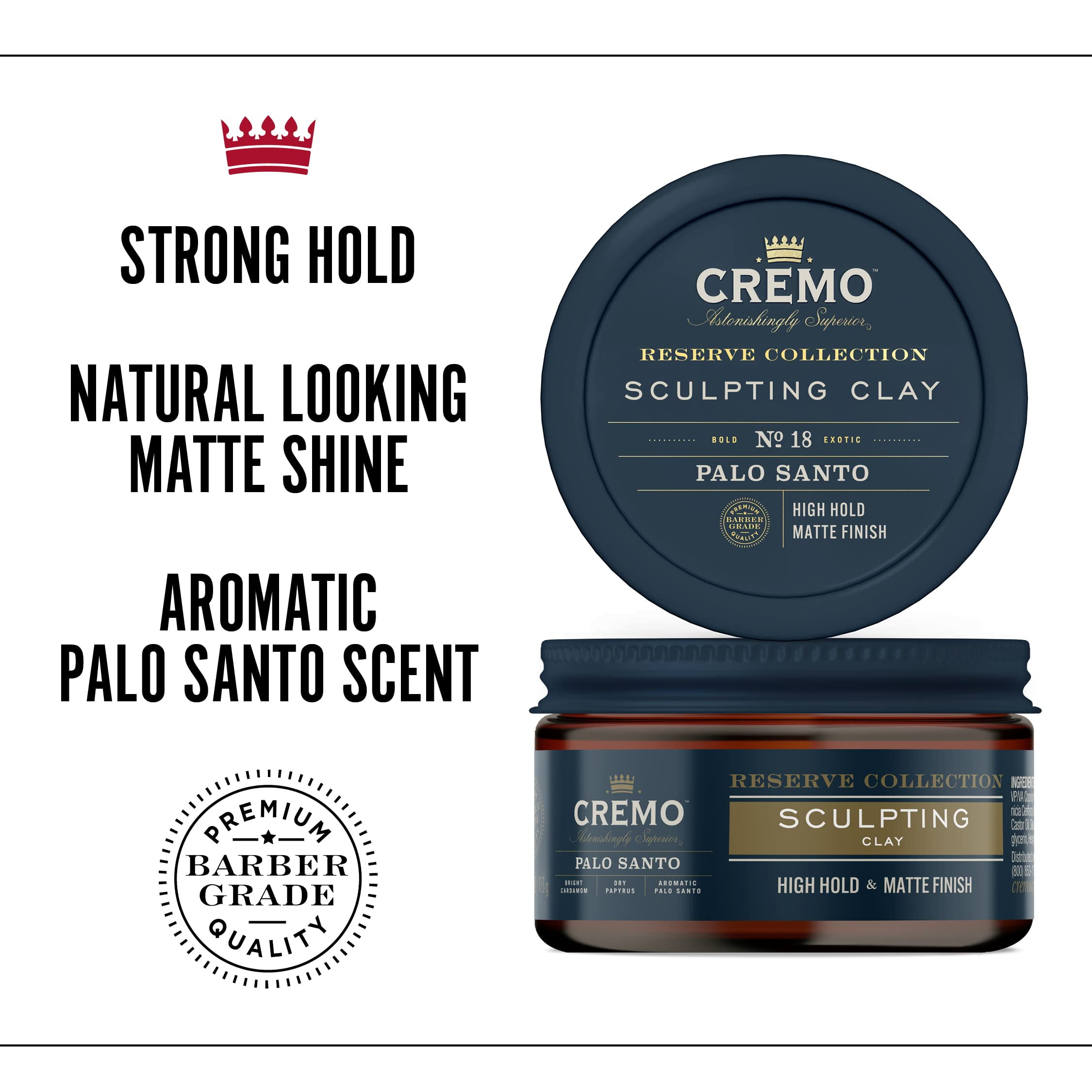 Cremo Palo Santo Reserve Collection Sculpting Clay, 4oz (Pack of 1)
