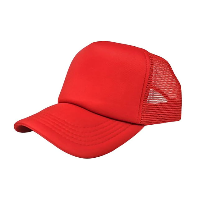 Lot de 6 Casquettes de Camionneur Ajustables (Rouge)