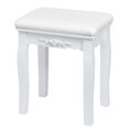 thumbnail image 2 of Patiojoy Vanity Table Makeup Dresser Desk w/LED Light Drawers & Stool White, 2 of 2