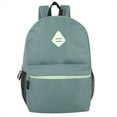 thumbnail image 2 of 19 Inch Two Tone Color Mesh Side Pocket Backpack for Camping, Commuting and Travel in Teal & Mint, 2 of 7