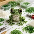 thumbnail image 6 of Taicans DIY Frog Brooch Beading Kit,1in Cute Green Frog Seed Bead Embroidery Kit for Beginners,Handmade Animal Brooch Pin Craft Kit,DIY Jewelry Making Kit for Adults,Unique Gift Idea, 6 of 6