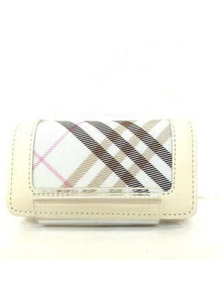 Authenticated Used Burberry Blue Label Round Long Wallet Pink x Check  Pattern BURBERRY BLUE LABEL Ladies 