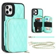 thumbnail image 6 of Allytech Crossbody Wallet Case for iPhone 11 Pro Max, Shockproof Hand Strap Zipper Closure Case with Card Slot Kickstand Detachable Wrist Strap for iPhone 11 Pro Max,Green, 6 of 6