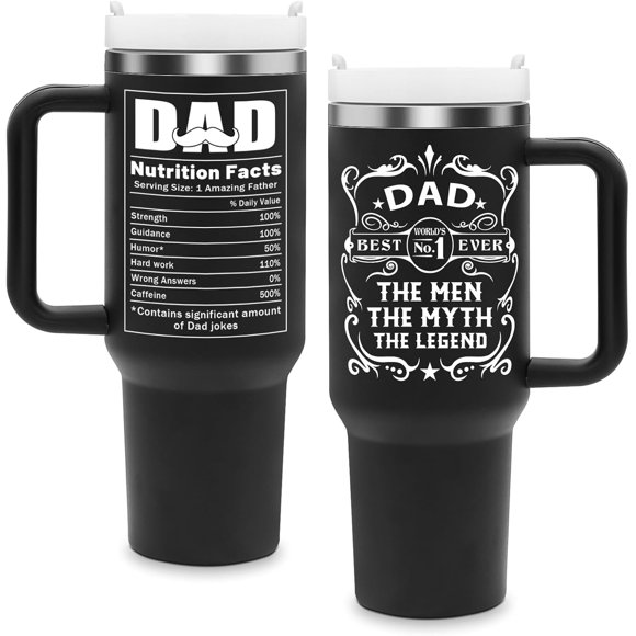 Cadeaux de Noël pour Papa, Cadeaux pour Papa, Cadeau d'Anniversaire, Cadeaux pour Papa, Meilleur Papa de Tous les Temps, Gobelet Papa, Cadeaux d'Anniversaire pour Papa, Cadeaux pour Papa d'Anniversaire, Meilleur Papa de Tous les Temps (40 oz, avec Couvercle et Paille)