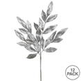 thumbnail image 3 of Vickerman 22" Silver Glitter Bay Leaf Artificial Christmas Spray. Includes 12 sprays per pack, 3 of 3