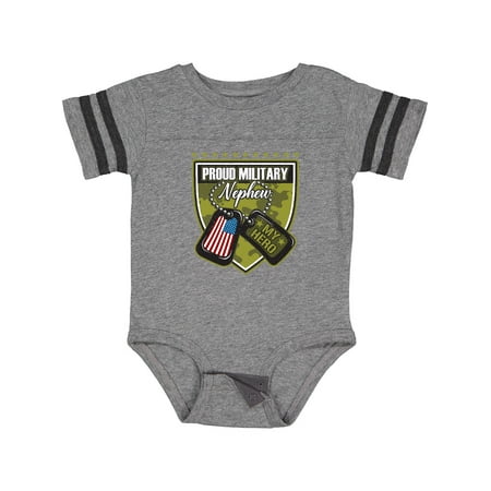 

Inktastic Proud Military Nephew Outfit Gift Baby Boy Bodysuit