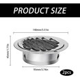 thumbnail image 2 of 2 Pieces Round Exterior Ventilation Grille Stainless Steel Grille 100 mm Protection Grille with Anti-Insect Net, 2 of 5