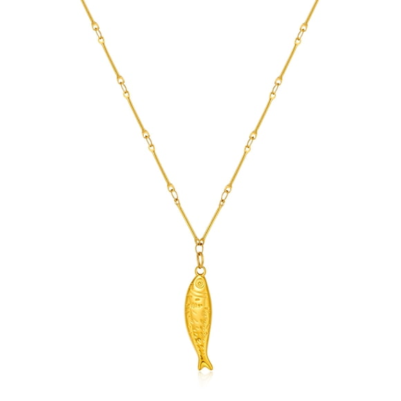 Collar MIJENITI con Dije de Pez Dorado para Playa