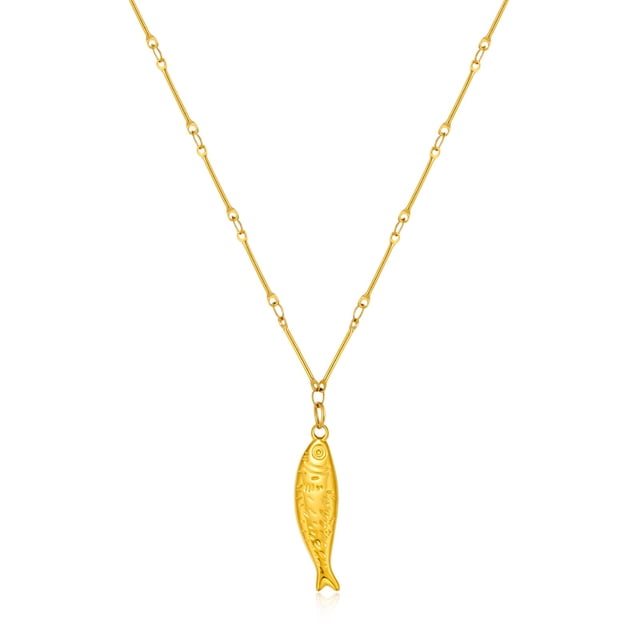 Collar MIJENITI con Dije de Pez Dorado para Playa